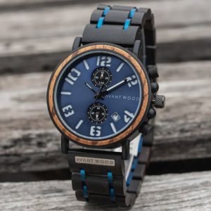 AvantWood Watch Pilot Black Navy Men's Watch