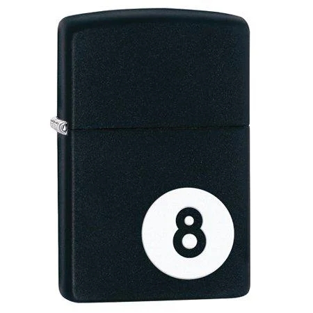 Zippo Eight Ball Black Matte Pocket Lighter